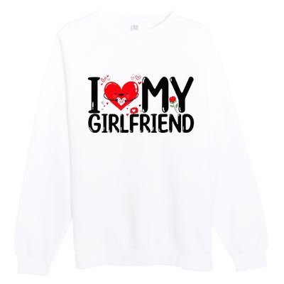 I Love My Girlfriend Premium Crewneck Sweatshirt