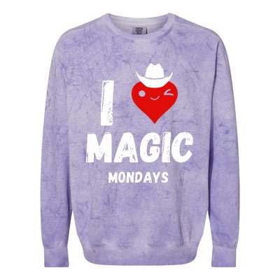 I Love Magic Mondays Colorblast Crewneck Sweatshirt