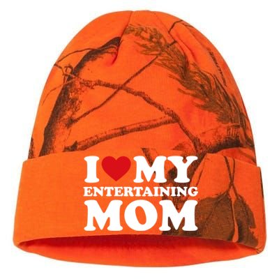 I Love My Mom Heart MotherS Day I Love My Entertaining Mom Gift Kati Licensed 12" Camo Beanie