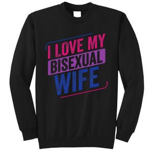 I Love My Bisexual Wife Bi Pride Bisexual Flag Sweatshirt