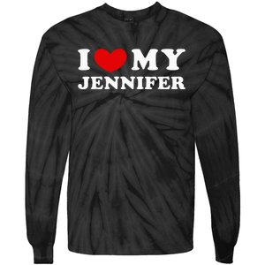 I Love My Jennifer Tie-Dye Long Sleeve Shirt