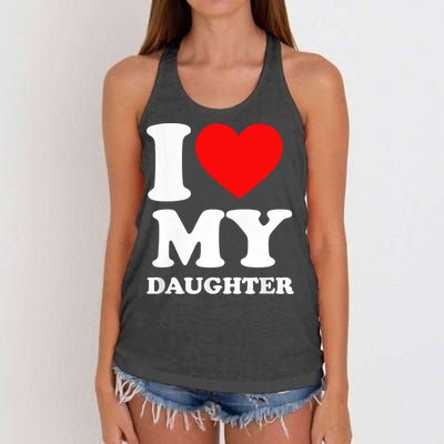 I Love My Daughter Women's Knotted Racerback Tank