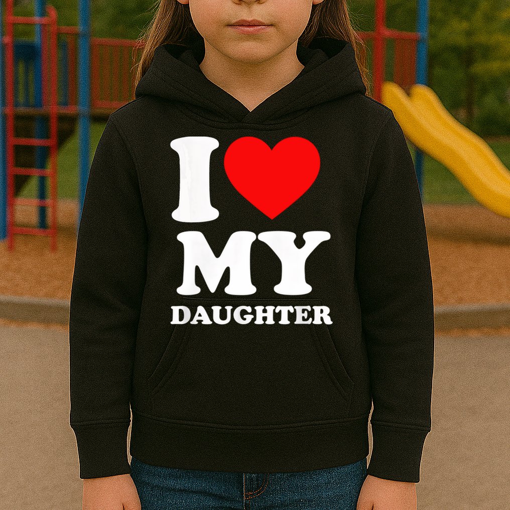 I Love My Daughter Kids Hoodie