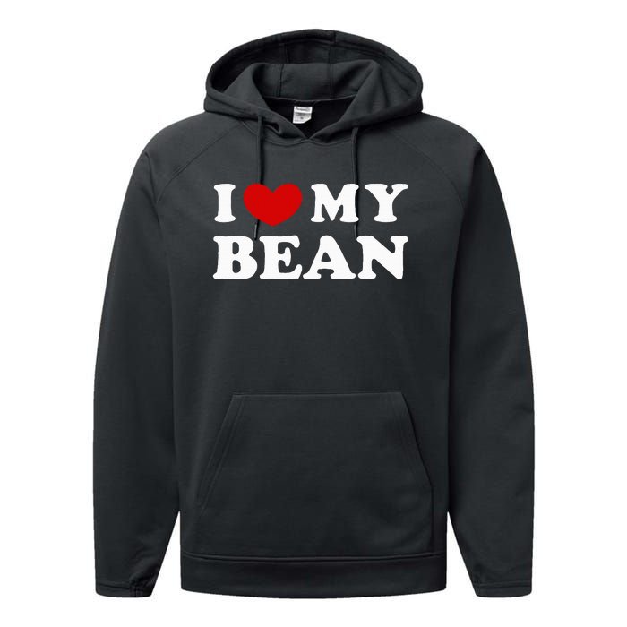 I Love My Bean Performance Fleece Hoodie