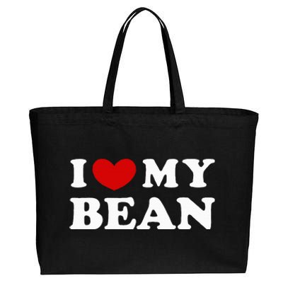 I Love My Bean Cotton Canvas Jumbo Tote