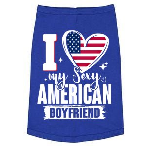 I Love My Sexy American Friend Cute Usa Flag Heart Gift Doggie Tank