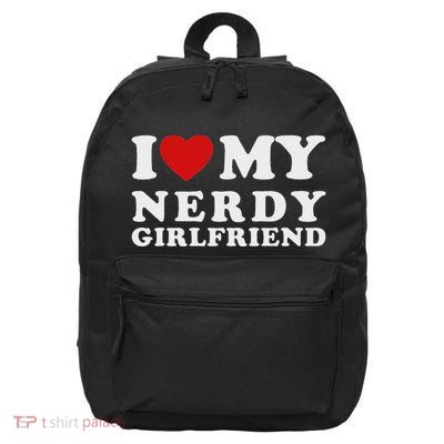 I Love My Nerdy Girlfriend I Heart My Nerdy Girlfriend 16 in Basic Backpack