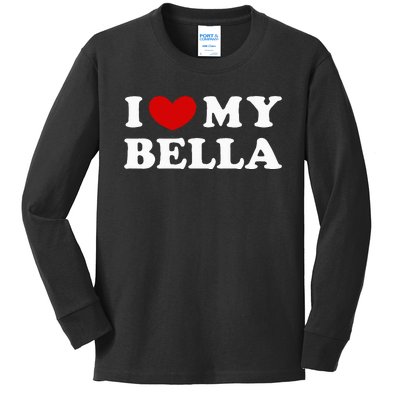 I Love My Bella Kids Long Sleeve Shirt