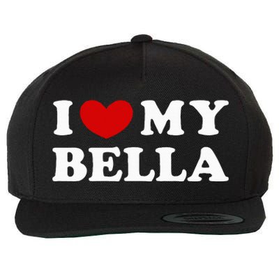 I Love My Bella Wool Snapback Cap