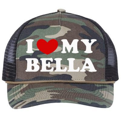 I Love My Bella Retro Rope Trucker Hat Cap