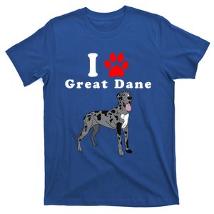 I Love My Great Dane Cute Gift Dog Lover Mom Or Dad Gift T-Shirt