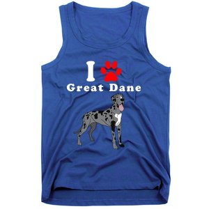 I Love My Great Dane Cute Gift Dog Lover Mom Or Dad Gift Tank Top