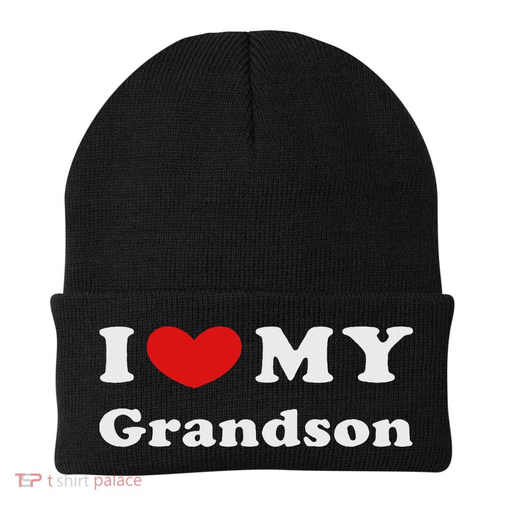 I Love My Grandson, I Heart My Grandson Beanie