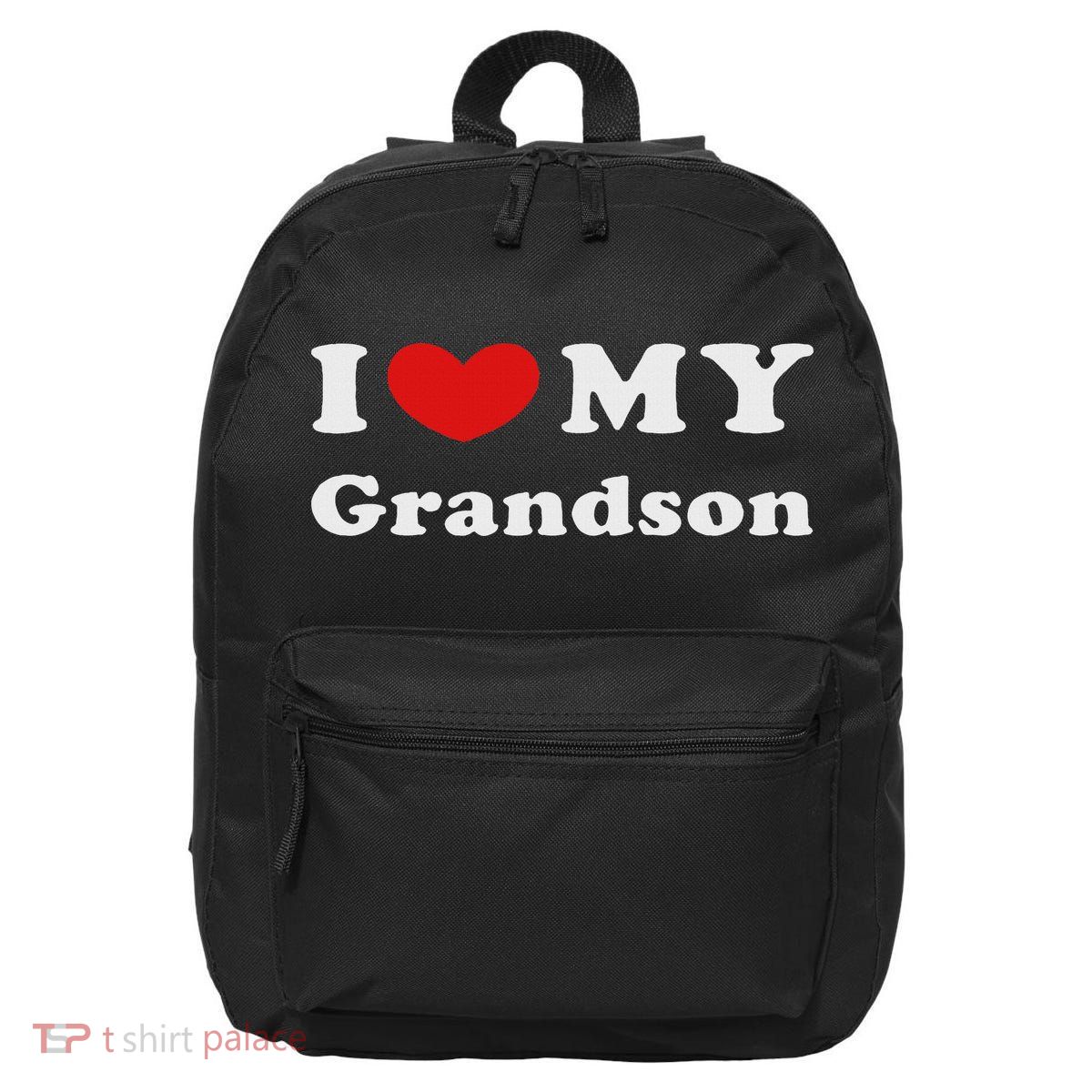I Love My Grandson, I Heart My Grandson 16 in Basic Backpack