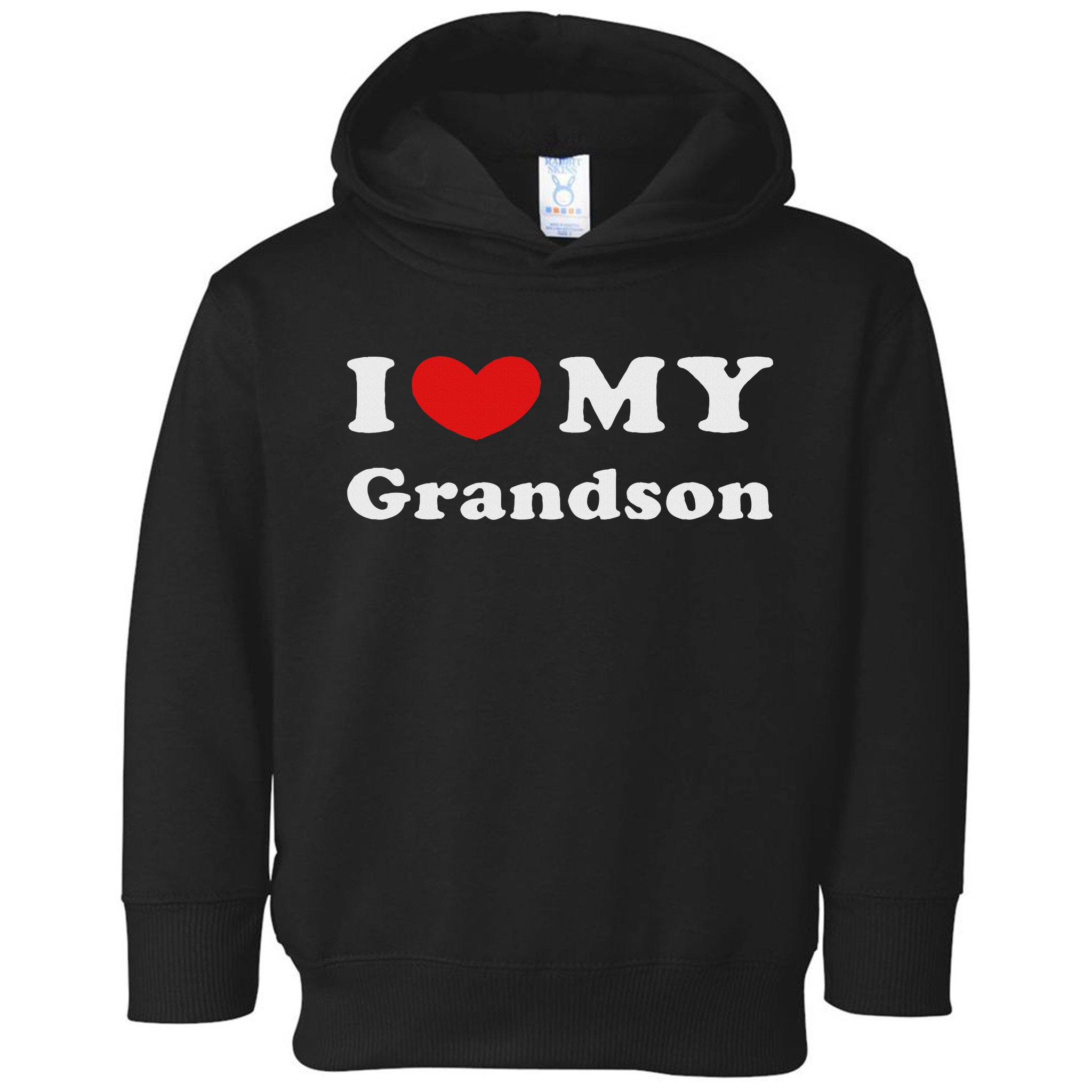 I Love My Grandson, I Heart My Grandson Toddler Hoodie