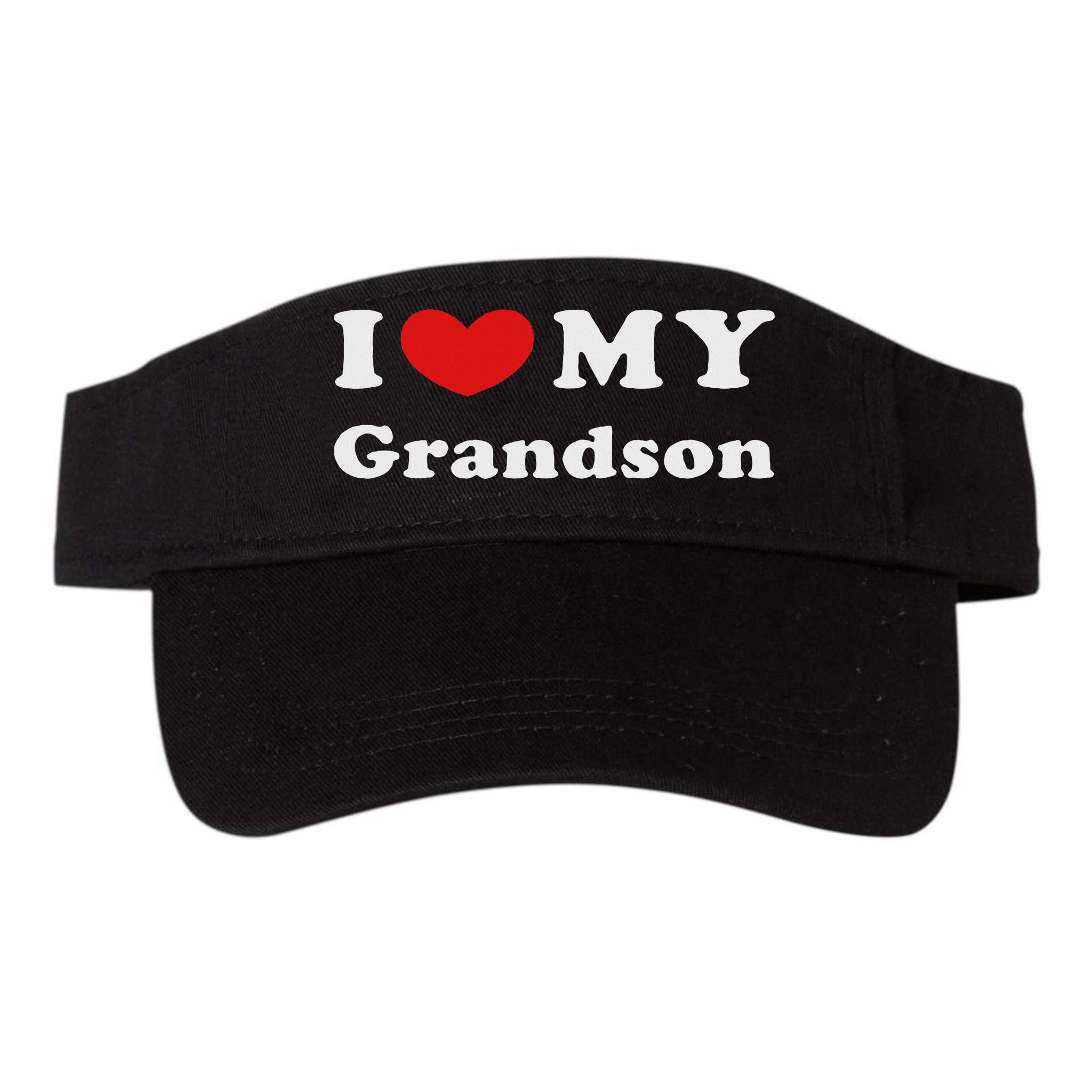 I Love My Grandson, I Heart My Grandson Visor