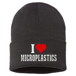 I Love Microplastics Sustainable Knit Beanie