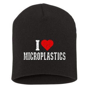 I Love Microplastics Short Acrylic Beanie