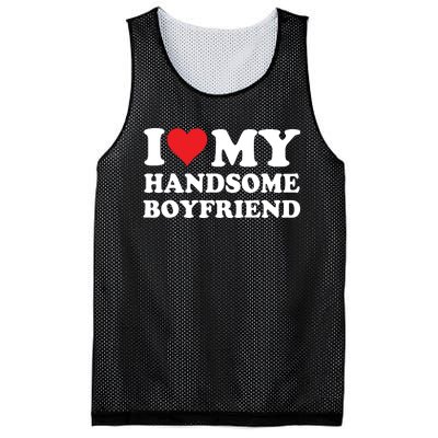 I Love My Handsome Boyfriend I Heart My Handsome Boyfriend Mesh Reversible Basketball Jersey Tank