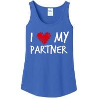 I Love My Partner Valentines Outfit Matching Wife Family Cute Gift Ladies Essential Tank