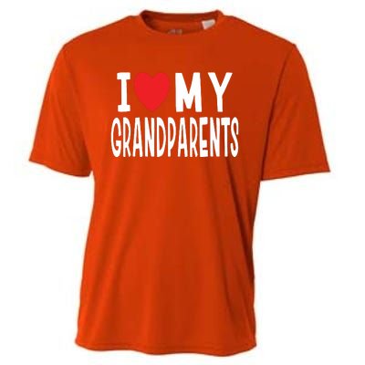 I Love My Grandparents Family Celebration Of Grandma Grandpa Cooling Performance Crew T-Shirt