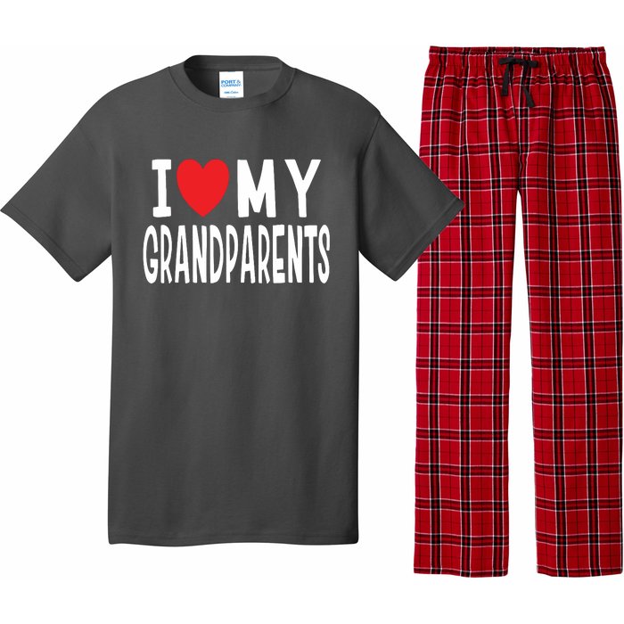 I Love My Grandparents Family Celebration Of Grandma Grandpa Pajama Set