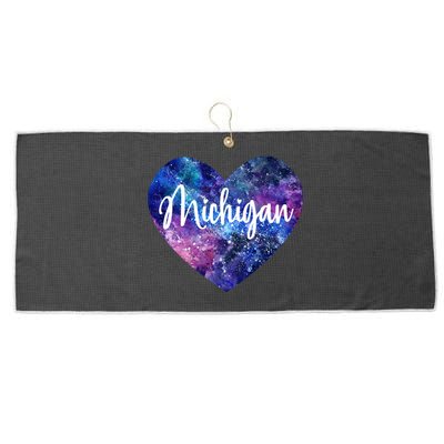 I Love Michigan Usa Cute Gift Large Microfiber Waffle Golf Towel