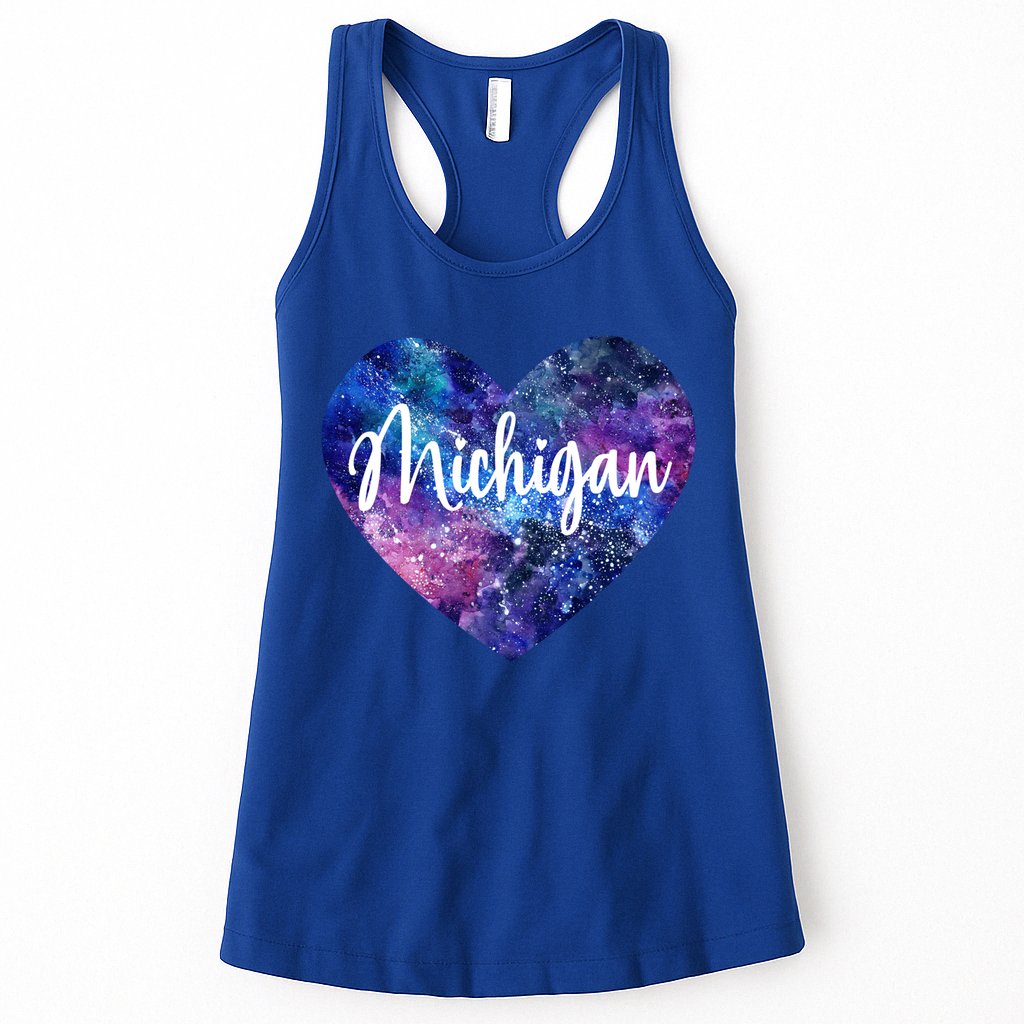 I Love Michigan Usa Cute Gift Womens Tank Top