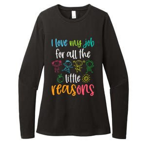 I Love My Job for All the Little Reasons 100 Days of School Womens CVC Long Sleeve Shirt