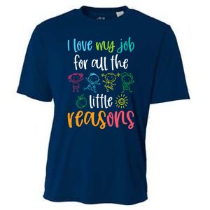 I Love My Job for All the Little Reasons 100 Days of School Cooling Performance Crew T-Shirt