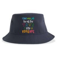 I Love My Job for All the Little Reasons 100 Days of School Sustainable Bucket Hat