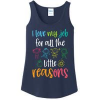 I Love My Job for All the Little Reasons 100 Days of School Ladies Essential Tank