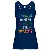 I Love My Job for All the Little Reasons 100 Days of School Ladies Essential Flowy Tank