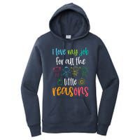 I Love My Job for All the Little Reasons 100 Days of School Women's Pullover Hoodie