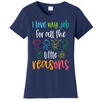 I Love My Job for All the Little Reasons 100 Days of School Women's T-Shirt