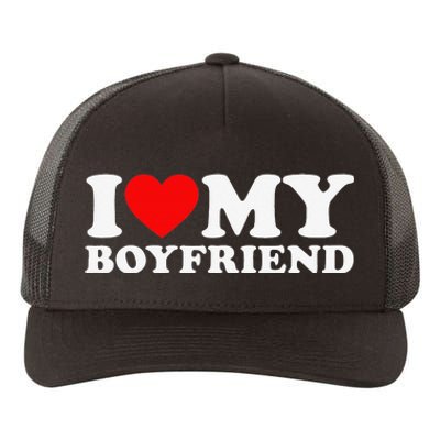 I Love My Boyfriend I Heart My Boyfriend BF Yupoong Adult 5-Panel Trucker Hat