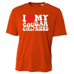 I Love My Cougar Friend Groovy Retro Gift Cooling Performance Crew T-Shirt