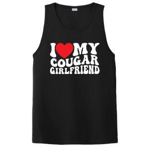 I Love My Cougar Friend Groovy Retro Gift PosiCharge Competitor Tank