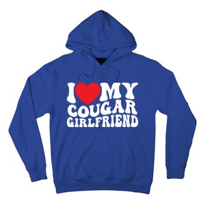 I Love My Cougar Friend Groovy Retro Gift Hoodie