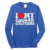 I Love My Cougar Friend Groovy Retro Gift Long Sleeve Shirt