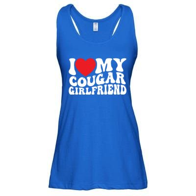 I Love My Cougar Friend Groovy Retro Gift Ladies Essential Flowy Tank