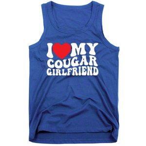 I Love My Cougar Friend Groovy Retro Gift Tank Top