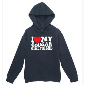 I Love My Cougar Friend Groovy Retro Gift Urban Pullover Hoodie