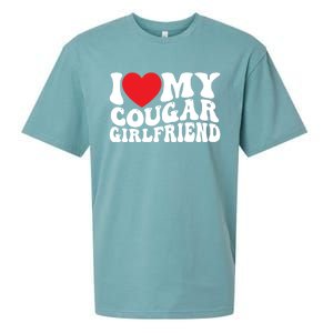 I Love My Cougar Friend Groovy Retro Gift Sueded Cloud Jersey T-Shirt