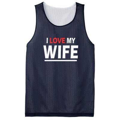 I Love My Wife | I Heart My Wife Mesh Reversible Basketball Jersey Tank