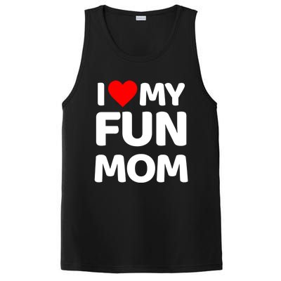 I Love My Mom Heart MotherS Day I Love My Fun Mom Gift PosiCharge Competitor Tank