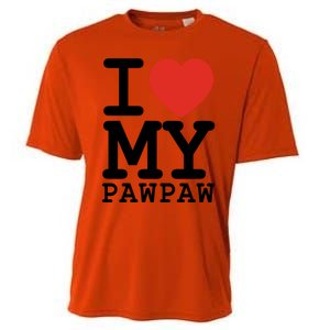 I Love My Pawpaw Family Matching Valentines Day Gift Cooling Performance Crew T-Shirt