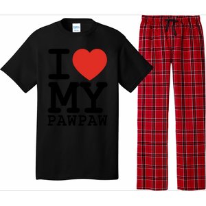 I Love My Pawpaw Family Matching Valentines Day Gift Pajama Set