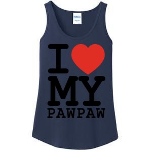 I Love My Pawpaw Family Matching Valentines Day Gift Ladies Essential Tank