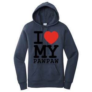 I Love My Pawpaw Family Matching Valentines Day Gift Women's Pullover Hoodie